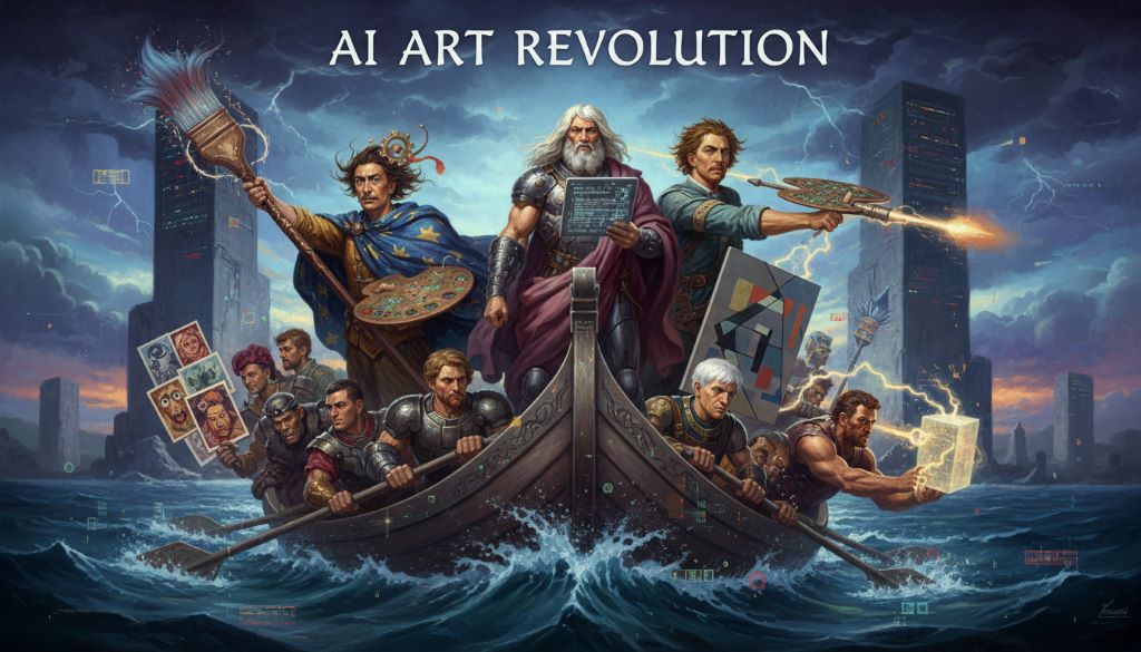 1024w-gemini-2.5-flash-image-preview_Scene_-_AI_Art_Revolution_-_a_parody_of_George_Washington_crossing_the_Potomac_painting._Change_the-0
